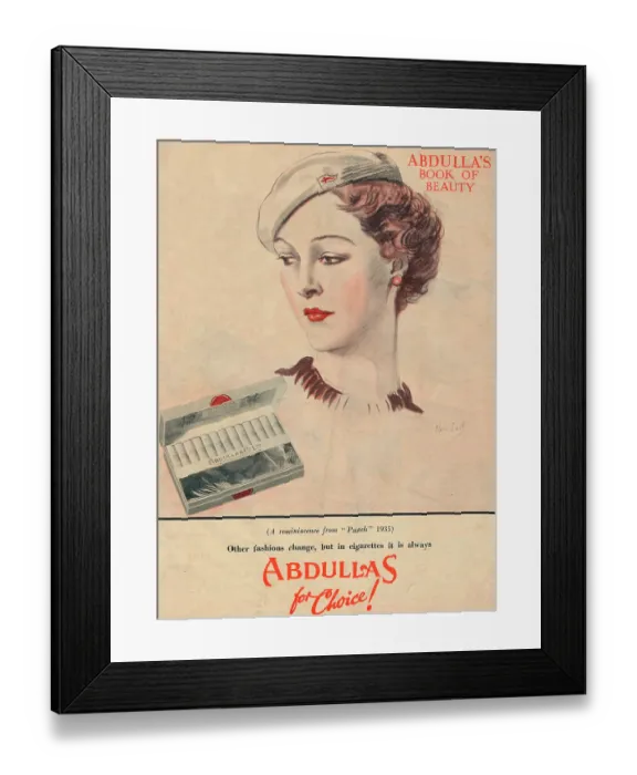 Framed Print : Abdullas Book for Beauty - Abdullas for choice, 1941