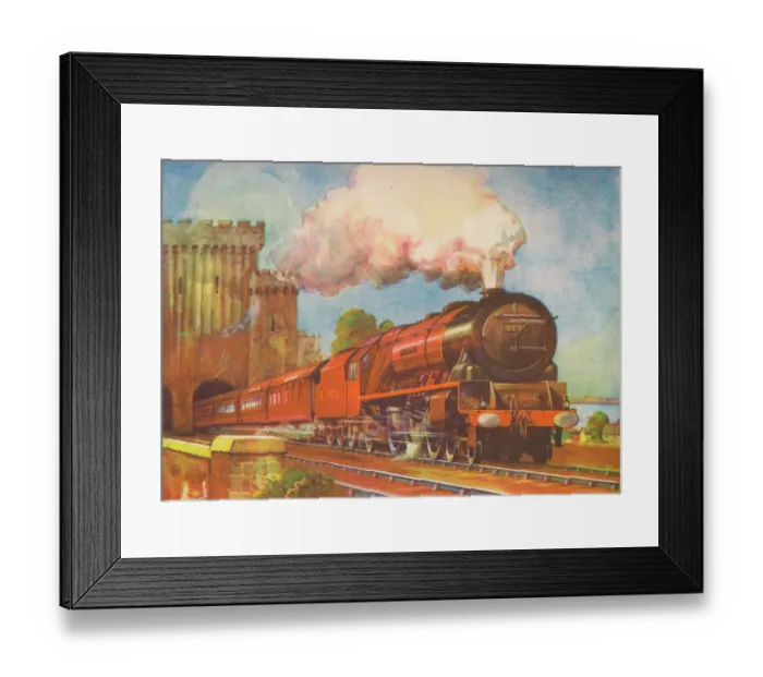 Framed Print : The Irish Mail, L.M.S. passing over Conway Bridge, 1940 Framed Print : The Irish Mail, L.M.S. passing over Conway Bridge, 1940
