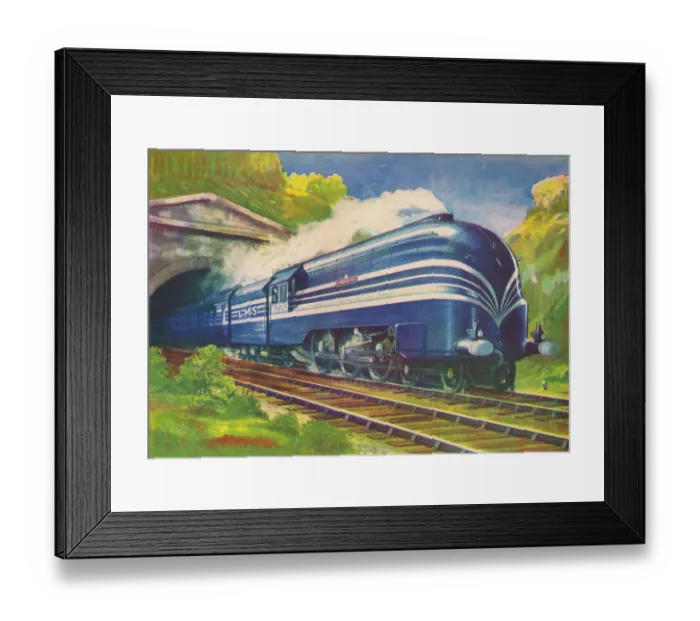 Framed Print : Coronation Scot, L.M.S. leaving Watford Tunnel, 1940 Framed Print : Coronation Scot, L.M.S. leaving Watford Tunnel, 1940