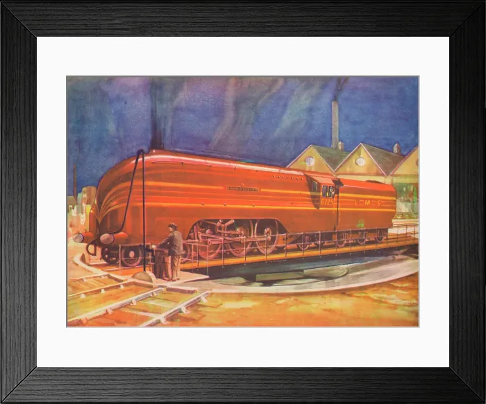 Framed Print : Duchess of Gloucester, L.M.S. on the Turntable, Camden Town, 1940 Framed Print : Duchess of Gloucester, L.M.S. on the Turntable, Camden Town, 1940