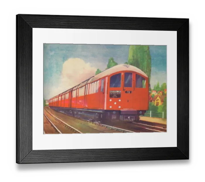 Framed Print : London's New Streamlined Underground Train, Northern Line, 1940 Framed Print : London's New Streamlined Underground Train, Northern Line, 1940