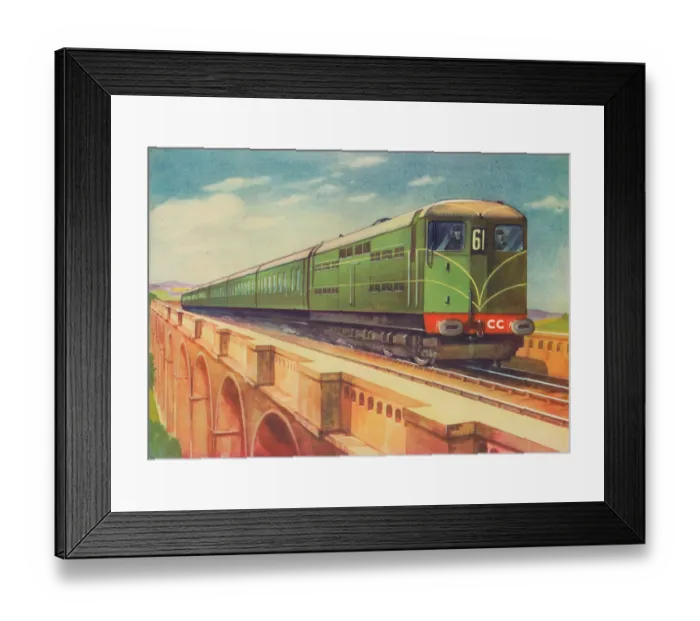 Framed Print : Brighton Belle, the S.R.'s Electric Locomotive, over Ouse Viaduct, 1940 Framed Print : Brighton Belle, the S.R.'s Electric Locomotive, over Ouse Viaduct, 1940