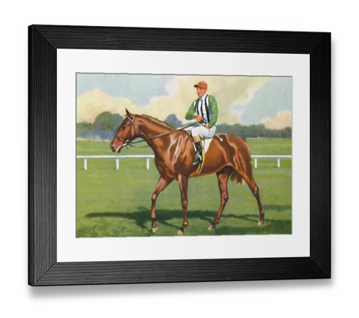 Framed Print : Carlisle, Jockey: B. Carslake, 1939. From Racehorses and Jockeys, 1938 - A Series of 40 Framed Print : Carlisle, Jockey: B. Carslake, 1939. From Racehorses and Jockeys, 1938 - A Series of 40