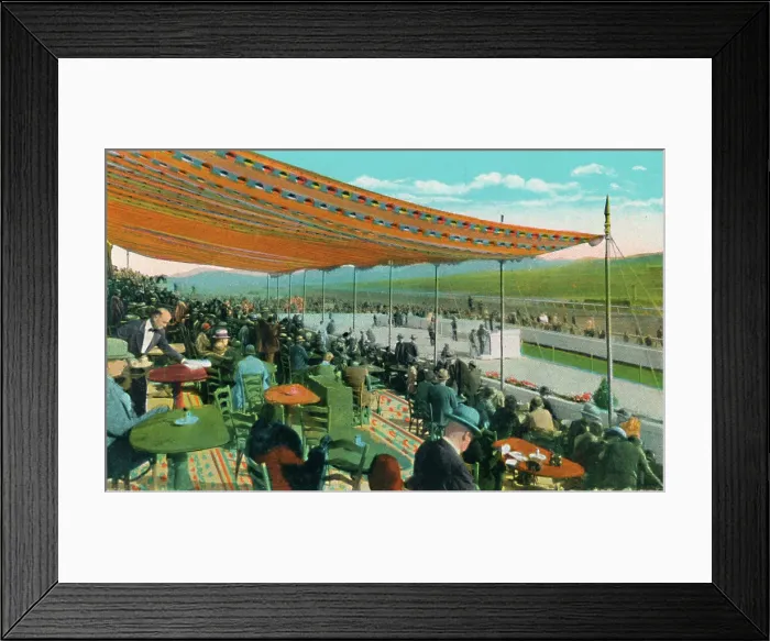 Framed Print : Watching The Races In Front Of Club House Framed Print : Watching The Races In Front Of Club House