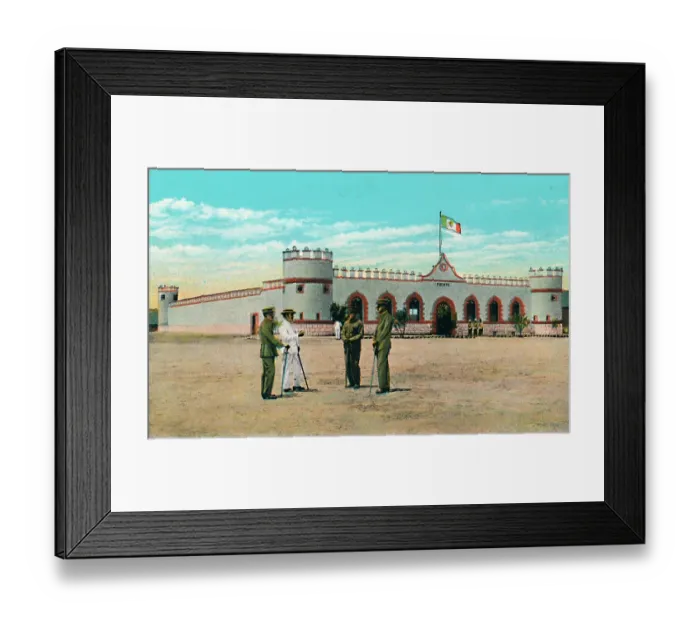 Framed Print : Old Fort, circa 1939. From Souvenir of Tijuana, Mexico Framed Print : Old Fort, circa 1939. From Souvenir of Tijuana, Mexico