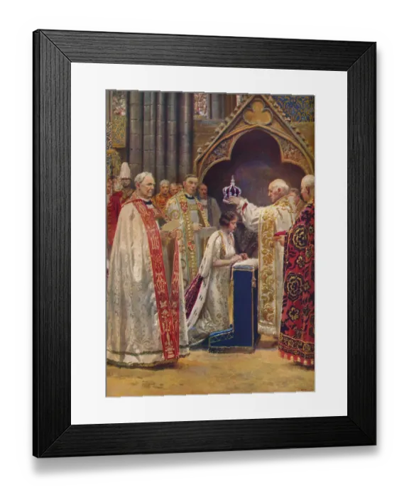 Framed Print : The Crowning Of The Queen Consort 1937 Framed Print : The Crowning Of The Queen Consort 1937