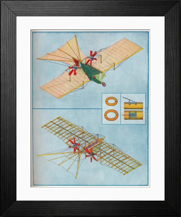 Framed Print : The aeroplane proposed by Henson in his patent of 1842, c1936 (c1937) Framed Print : The aeroplane proposed by Henson in his patent of 1842, c1936 (c1937)
