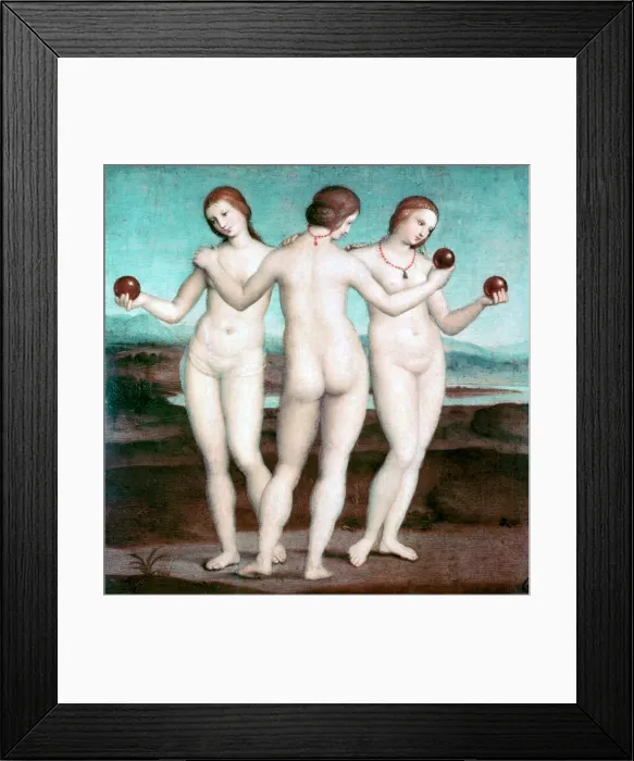 Framed Print : The Three Graces, 1504-1505. Artist: Raphael Framed Print : The Three Graces, 1504-1505. Artist: Raphael