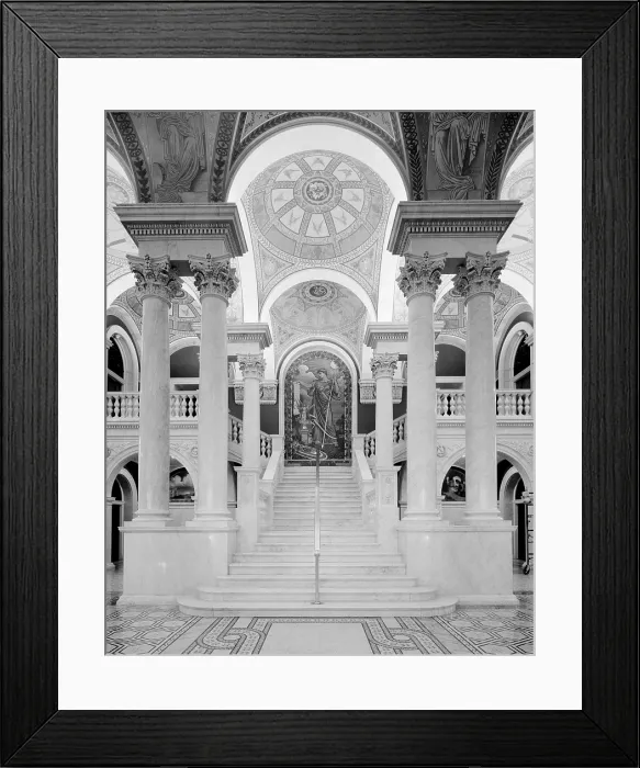Framed Print : Stair in Great Hall of Library of Congress Thomas Jefferson Building, Washington, D.C Framed Print : Stair in Great Hall of Library of Congress Thomas Jefferson Building, Washington, D.C