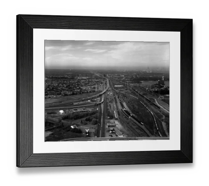 Framed Print : Aerial View Of Chicago Skyway
