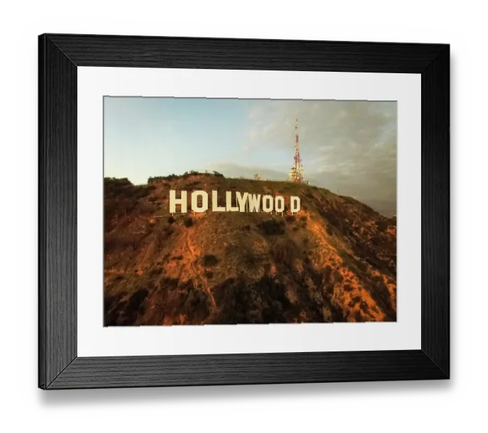 Framed Print : Hollywood Sign Aerial View Framed Print : Hollywood Sign Aerial View