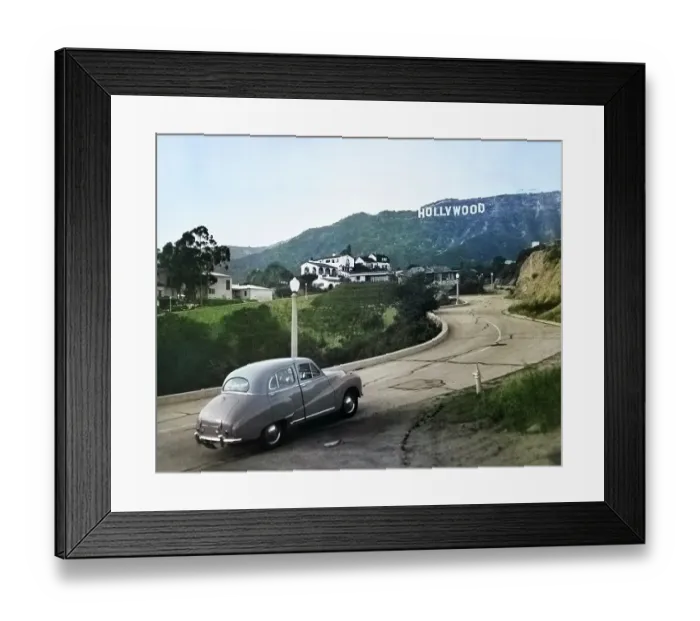 Framed Print : Austin Car In Hollywood Framed Print : Austin Car In Hollywood