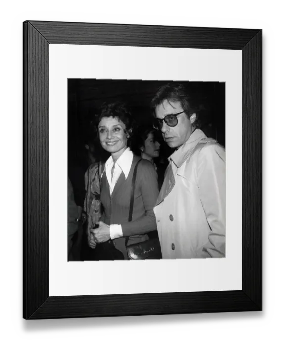Framed Print : Audrey Hepburn and Peter Bogdanovich Framed Print : Audrey Hepburn and Peter Bogdanovich