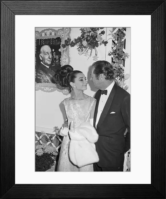 Framed Print : Audrey Hepburn And Rex Harrison At The Premiere of My Fair Lady Framed Print : Audrey Hepburn And Rex Harrison At The Premiere of My Fair Lady