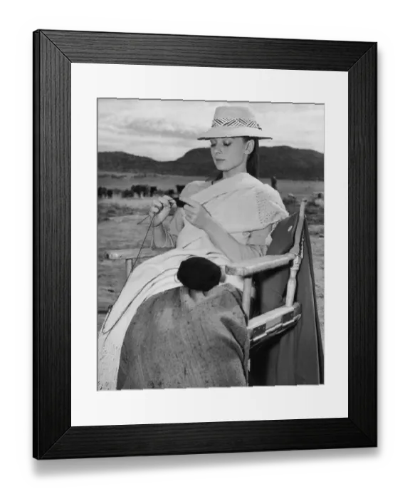 Framed Print : Cowherd. 1960: Belgian-born actress Audrey Hepburn 