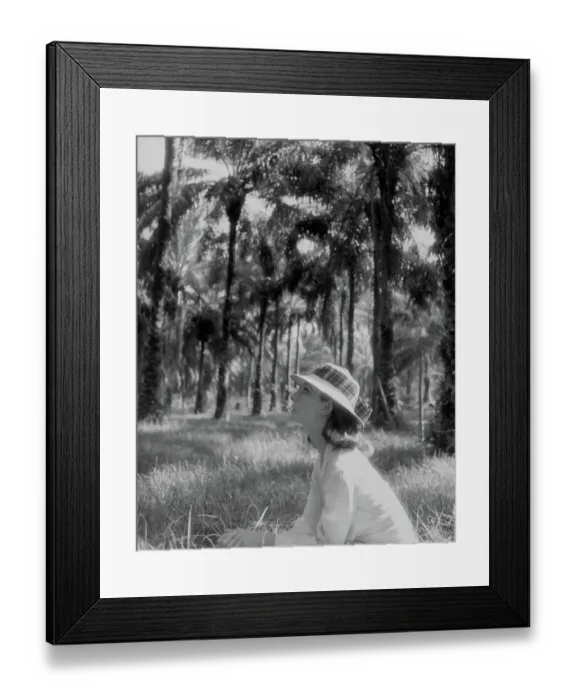 Framed Print : Audrey Hepburn Profile In Forest Framed Print : Audrey Hepburn Profile In Forest