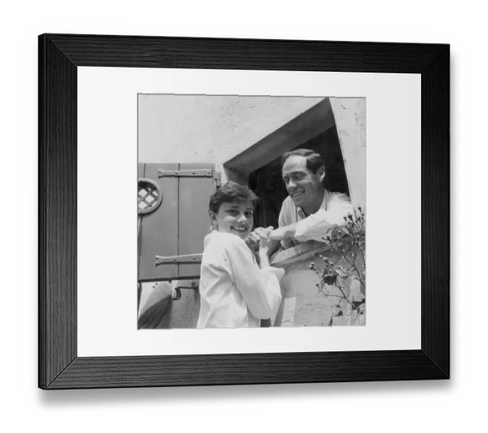 Framed Print : Audrey Hepburn And Mel Ferrer Framed Print : Audrey Hepburn And Mel Ferrer