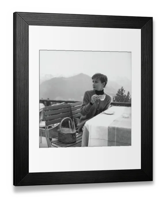 Framed Print : Hepburn Takes Tea Framed Print : Hepburn Takes Tea