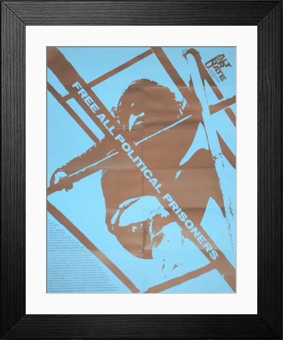 Framed Print : Free Political Prisoners Poster