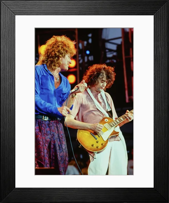 Framed Print : Led Zeppelin Perform during Live Aid Concert 1985 Framed Print : Led Zeppelin Perform during Live Aid Concert 1985