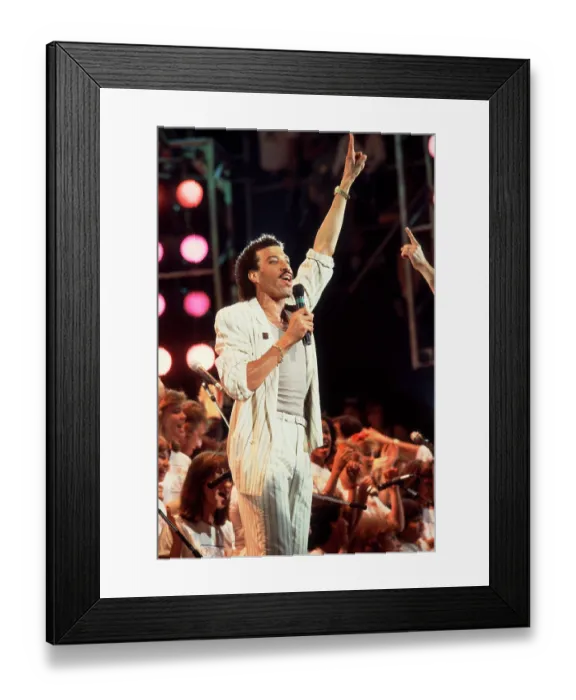 Framed Print : Lionel Richie On Stage At Live Aid Framed Print : Lionel Richie On Stage At Live Aid