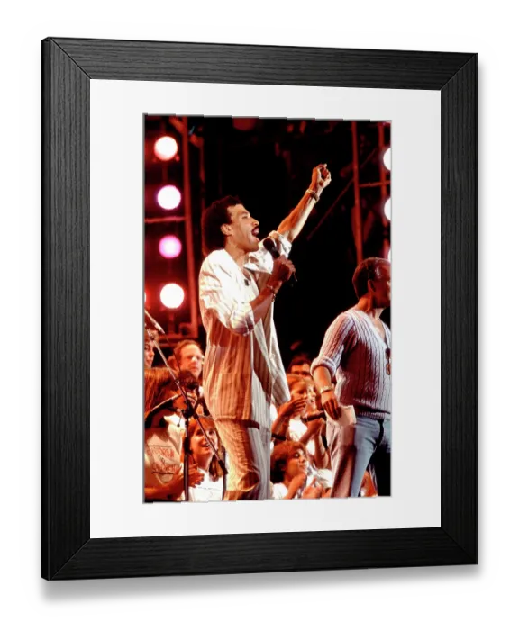 Framed Print : Lionel Richie On Stage At Live Aid Framed Print : Lionel Richie On Stage At Live Aid