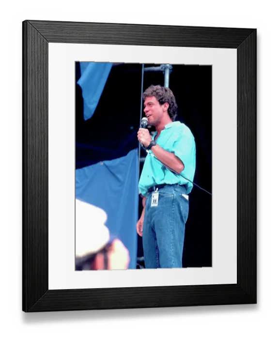 Framed Print : Comedian Joe Piscopo On Stage At Live Aid Framed Print : Comedian Joe Piscopo On Stage At Live Aid