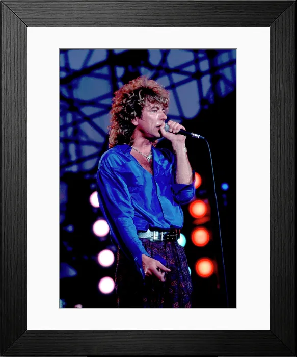 Framed Print : Robert Plant On Stage At Live Aid Framed Print : Robert Plant On Stage At Live Aid