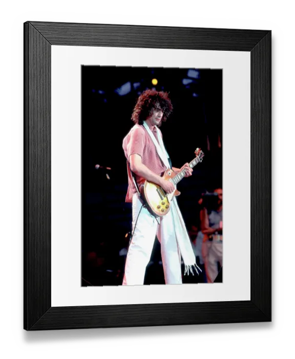 Framed Print : Jimmy Page Performs At Live Aid Framed Print : Jimmy Page Performs At Live Aid
