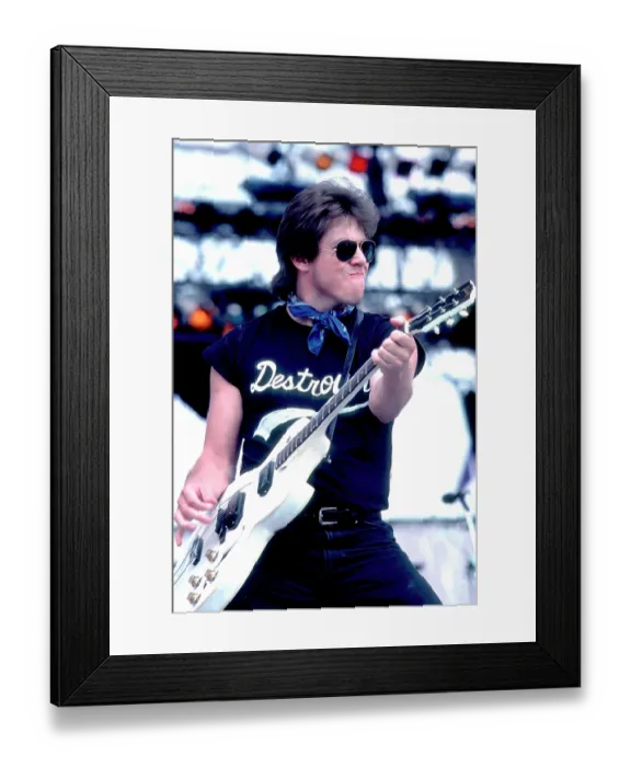 Framed Print : George Thorogood On Stage At Live Aid Framed Print : George Thorogood On Stage At Live Aid