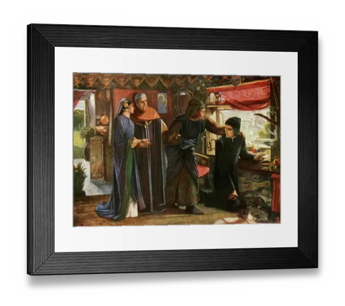 Framed Print : Dante Drawing The Angel Framed Print : Dante Drawing The Angel