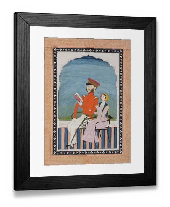 Framed Print : British Officer And His Wife Framed Print : British Officer And His Wife
