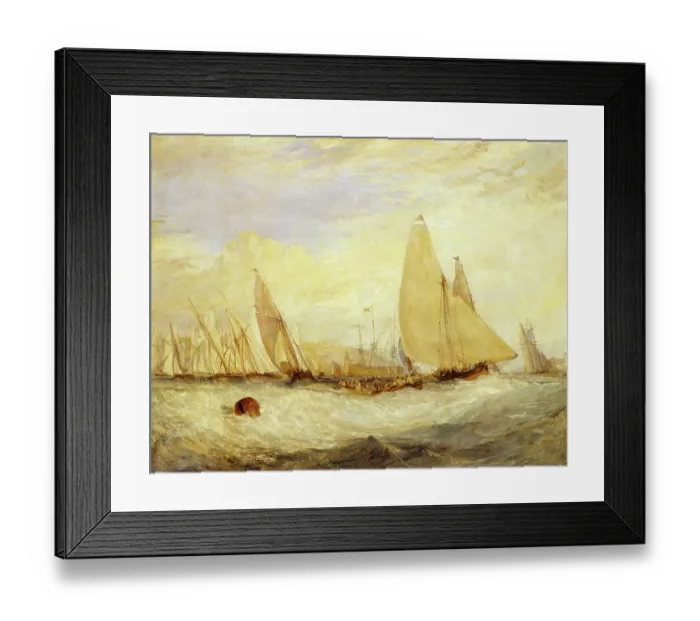 Framed Print : East Cowes Castle, the Seat of J. Nash, Esq. the Regatta Beating to Windward Framed Print : East Cowes Castle, the Seat of J. Nash, Esq. the Regatta Beating to Windward