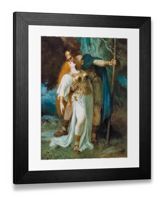 Framed Print : Wotans Farewell To Brunhilde. (Leb Wohl) Framed Print : Wotans Farewell To Brunhilde. (Leb Wohl)