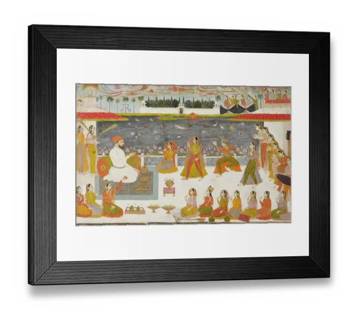 Framed Print : Nawab And Ladies Watching A Nautch On A Terrace Framed Print : Nawab And Ladies Watching A Nautch On A Terrace