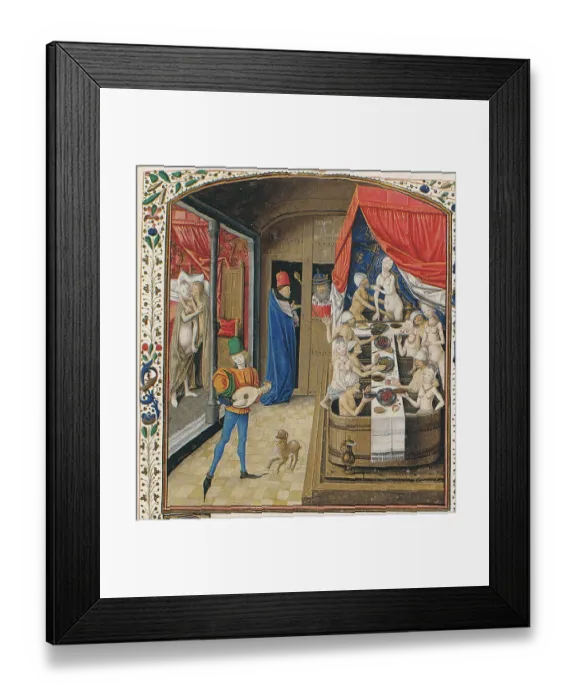 Framed Print : A Bathhouse From Facta et dicta memorabilia by Valerius Maximus, ca 1470 Framed Print : A Bathhouse From Facta et dicta memorabilia by Valerius Maximus, ca 1470