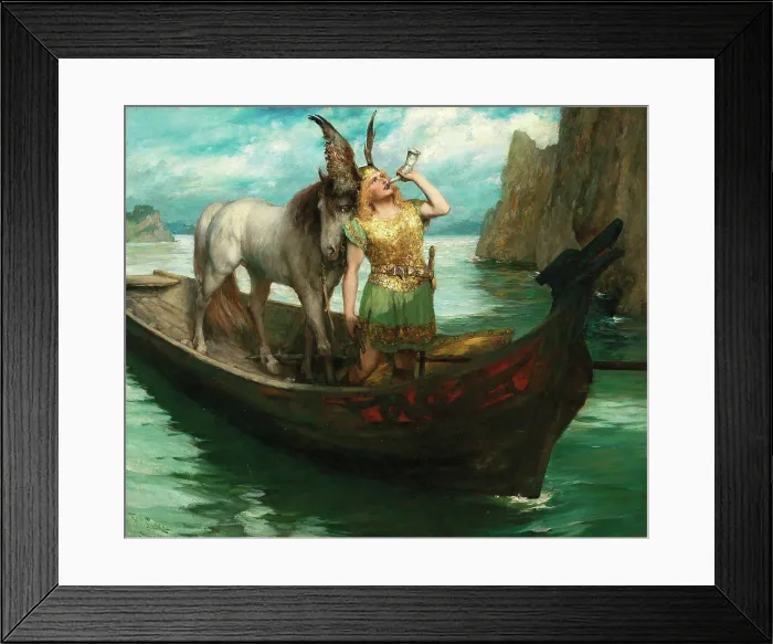 Framed Print : Siegfrieds Journey To The Rhine. The Twilight Of The Gods. Singer Hubert Leuer As Siegfried Framed Print : Siegfrieds Journey To The Rhine. The Twilight Of The Gods. Singer Hubert Leuer As Siegfried