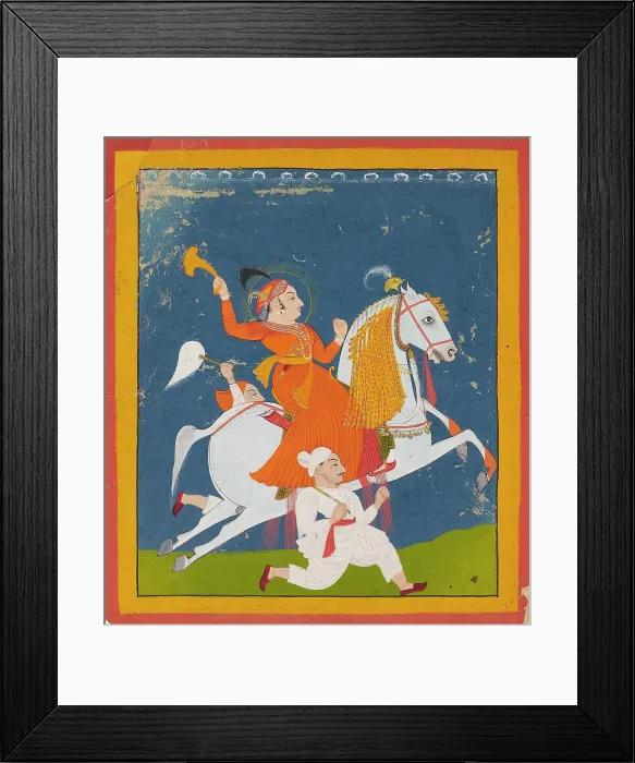 Framed Print : Equestrian Portrait Of Maharana Bhim Singh Of Mewar Framed Print : Equestrian Portrait Of Maharana Bhim Singh Of Mewar
