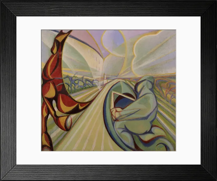 Framed Print : Mechanical and Animal Dynamic, by Gino Galli, 1916, 20th Century, oil on canvas, 61 x 68, 3 cm Framed Print : Mechanical and Animal Dynamic, by Gino Galli, 1916, 20th Century, oil on canvas, 61 x 68, 3 cm