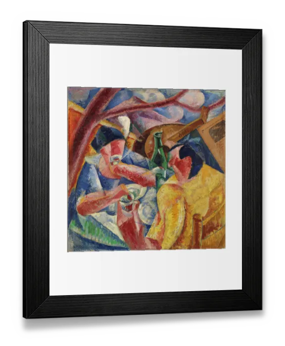 Framed Print : Under the Pergola in Naples or Under the Pergola (Sotto il pergolato a Napoli o Sotto la pergola), 1914, 20th Century, oil and collage on canvas, 83 x 83 cm Framed Print : Under the Pergola in Naples or Under the Pergola (Sotto il pergolato a Napoli o Sotto la pergola), 1914, 20th Century, oil and collage on canvas, 83 x 83 cm