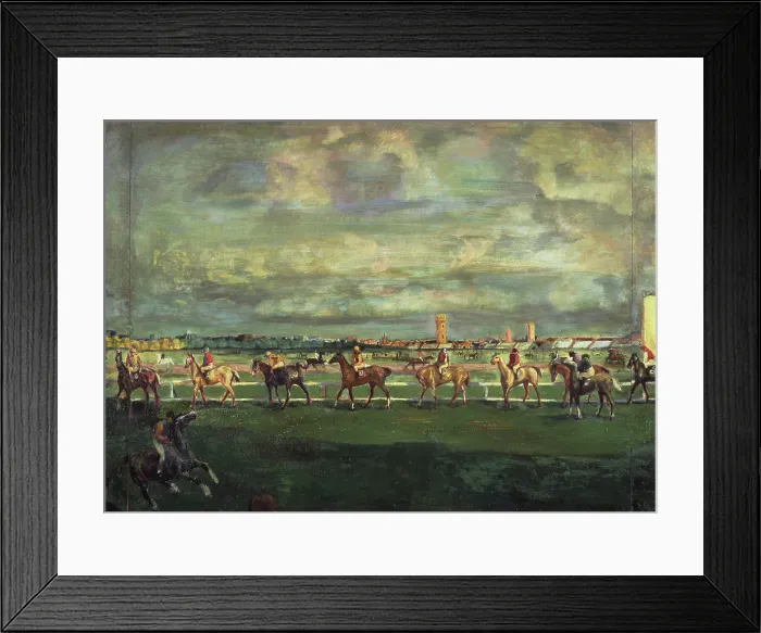 Framed Print : Horseracing, 1911. Artist: Yakulov, Georgi Bogdanovich (1884-1928) Framed Print : Horseracing, 1911. Artist: Yakulov, Georgi Bogdanovich (1884-1928)