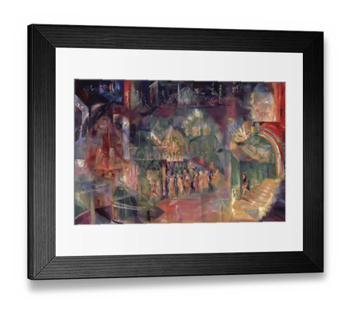 Framed Print : A Bar. Artist: Yakulov, Georgi Bogdanovich (1884-1928) Framed Print : A Bar. Artist: Yakulov, Georgi Bogdanovich (1884-1928)