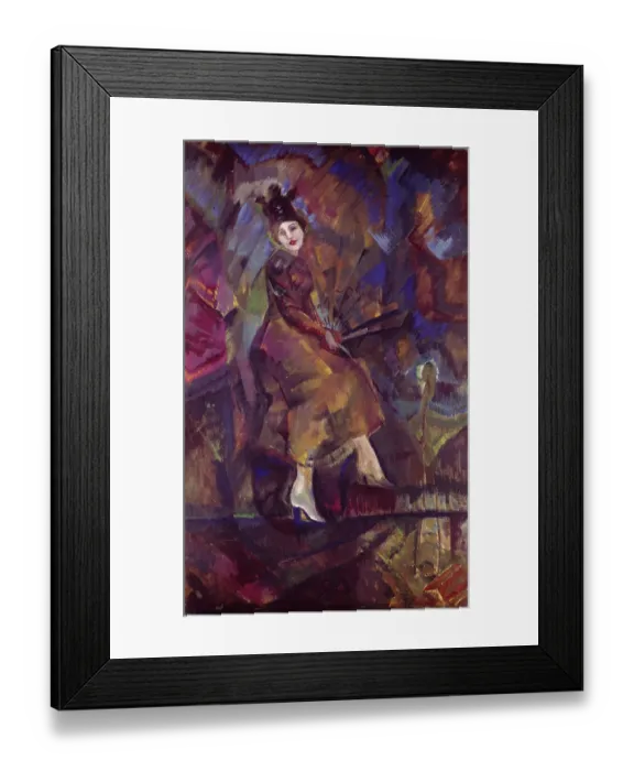 Framed Print : Portrait of Panna Paskevich. Artist: Yakulov, Georgi Bogdanovich (1884-1928) Framed Print : Portrait of Panna Paskevich. Artist: Yakulov, Georgi Bogdanovich (1884-1928)