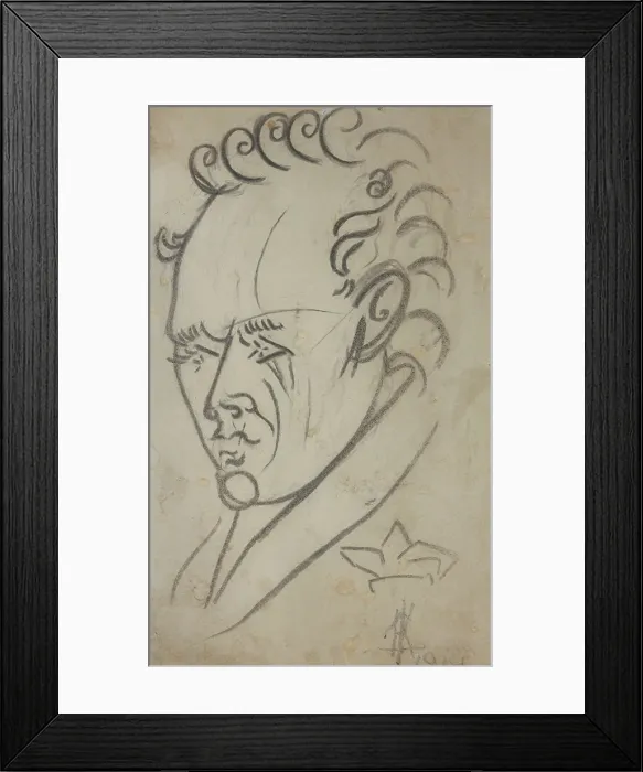 Framed Print : Portrait Of The Poet Vasili Kamensky (1884-1961) Framed Print : Portrait Of The Poet Vasili Kamensky (1884-1961)
