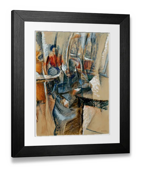 Framed Print : Interior With Two Female Figures Framed Print : Interior With Two Female Figures
