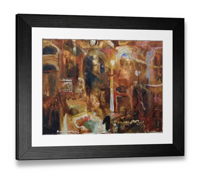 Framed Print : Café. Artist: Yakulov, Georgi Bogdanovich (1884-1928) Framed Print : Café. Artist: Yakulov, Georgi Bogdanovich (1884-1928)