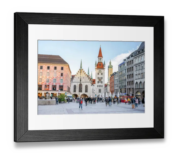 Framed Print : Old Town Hall, city centre at Marienplatz Framed Print : Old Town Hall, city centre at Marienplatz
