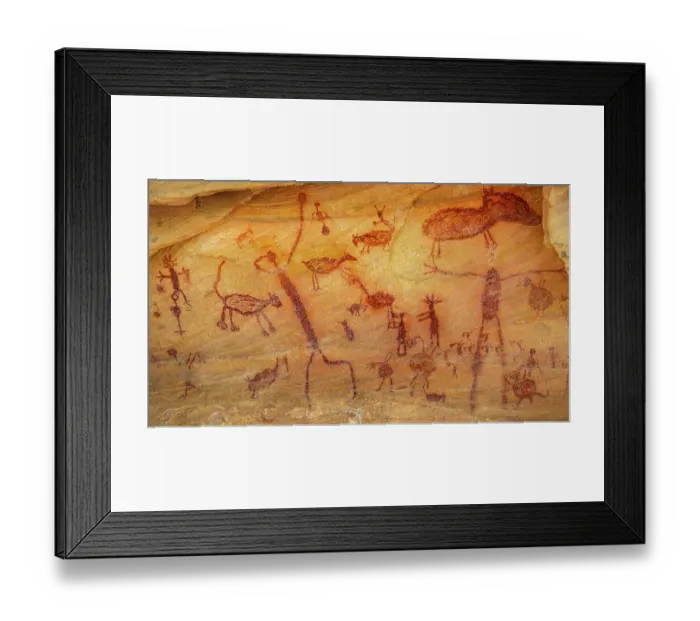 Framed Print : Rock art painting at Pedra Furada Framed Print : Rock art painting at Pedra Furada