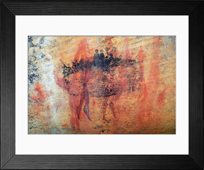 Framed Print : Ancient San Rock Art, Aboriginal South Africa Framed Print : Ancient San Rock Art, Aboriginal South Africa