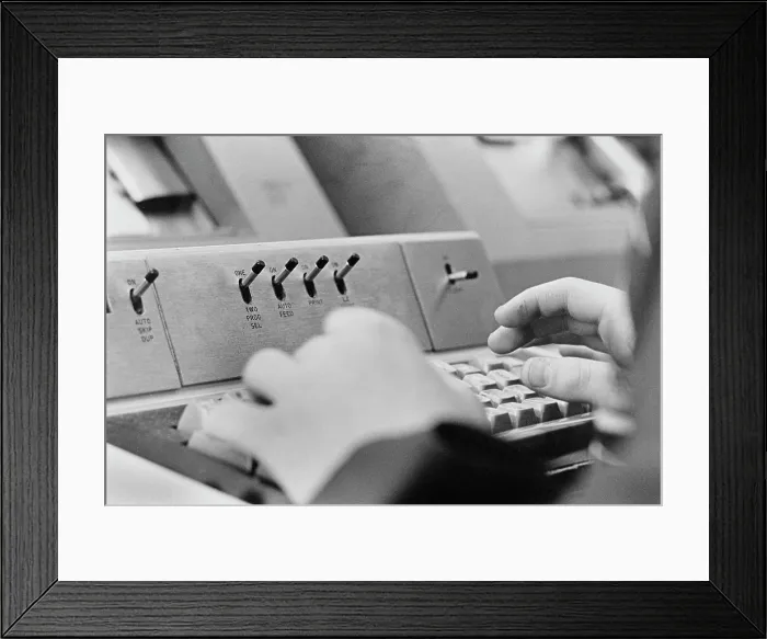 Framed Print : Card Punch Keyboard Framed Print : Card Punch Keyboard
